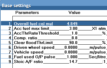 Autronic Base Settings